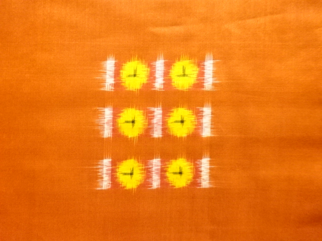  大正ロマン　抽象模様織り出し銘仙着物